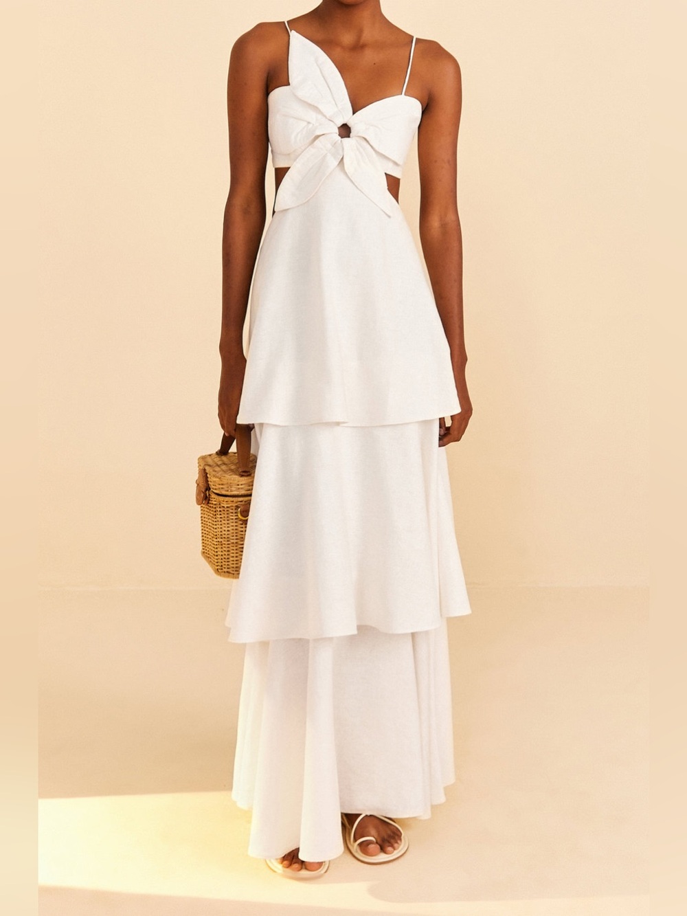 FARM Rio Off-White Flower Maxi Dress
